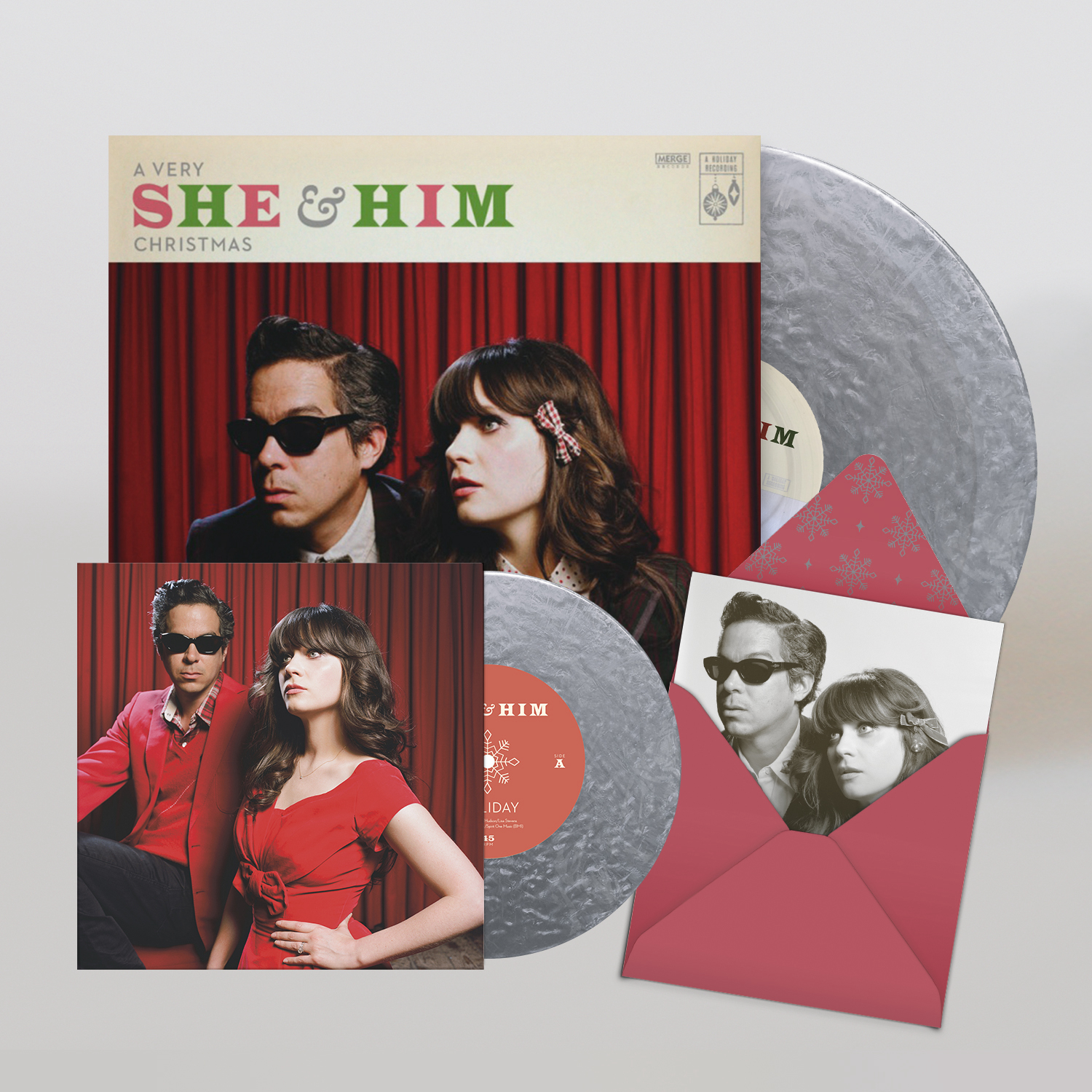 レア She & Him Christmas Party (red Vinyl) She & Him announce 10th anniversary deluxe edition of A Very