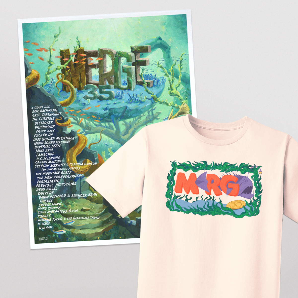 Merge 35 T-shirt + Poster Bundle - Merge Records - Shop Vinyl, Merch ...